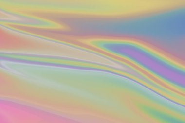 Pürüzsüz dalgaları ve holografik efekti olan rüya gibi yanardöner pastel bir arka plan, modaya uygun tasarımlar ve sihirli dokunuşlu modern sanatsal projeler için mükemmel..