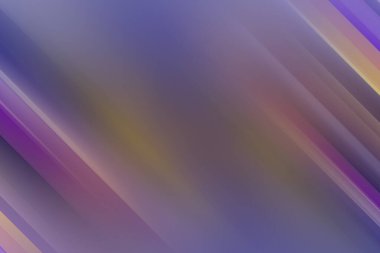 Mor, mavi ve sarı köşegen çizgileri olan bulanık, soyut bir arkaplan tasarıma zarafet eklemek için yumuşak ve rüya gibi bir etki yaratıyor..