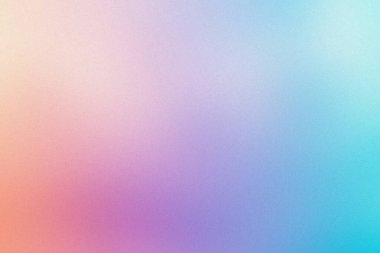 Pürüzsüz bir gradyan şeftali, mor ve cyan arkaplanı tasarım ve sunum amaçları için yumuşak, görsel olarak çekici bir zemin oluşturur.