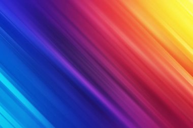 Dinamik soyut bir arkaplan mavi-kırmızı ve sarı köşegen gradyanı gösteriyor, ışık çizgileriyle vurgulanıyor ve modern, enerjik bir his için ince bir hareket bulanıklığı var..