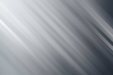 Gri tonlarda köşegen ışık çizgileri olan sofistike, soyut bir arka plan, derinlik, hareket ve modern, profesyonel estetik.