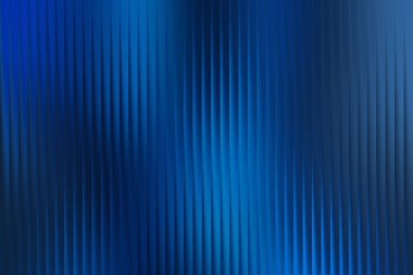 Derin mavi bir gradyan ile dikey kurdeleli camdan oluşan büyüleyici soyut bir arka plan, çeşitli tasarım uygulamaları için sofistike ve modern bir estetik sunuyor..