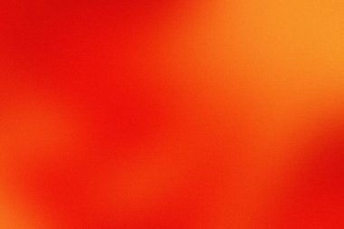 Ilık bir gradyan arkaplan parlak turuncuyu koyu kırmızıya harmanlıyor, soyut ve enerjik görsel etki için ince taneli bir doku ile karakterize ediliyor..