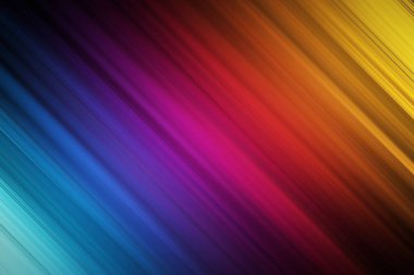 Çapraz çizgiler ve ışık çizgileri, çeşitliliği, yaratıcılığı ve olasılıkların spektrumunu sembolize eden canlı bir gökkuşağı gradyanı..