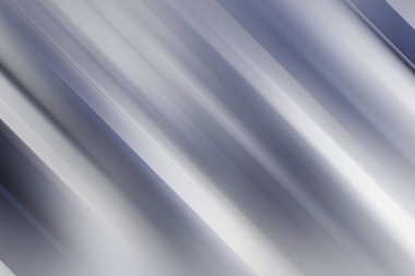 Serin gri ve beyaz bir palette hız ve modernlik hissi için hareket bulanıklığı ile oluşturulan köşegen ışık ve gölge çizgileri içeren dinamik soyut bir arkaplan.