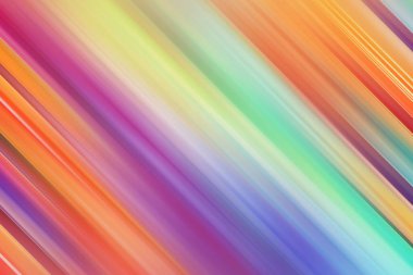 Canlı gökkuşağı renklerinin çapraz çizgilerini içeren soyut bir kompozisyon hareket ve akıcılık hissi ile dinamik ve enerjik bir arkaplan oluşturur..