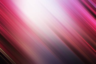 Pembe ve mor tonlarda bulanık köşegen ışık çizgileri içeren yumuşak ama dinamik soyut bir arkaplan, zarafet için parlak beyaz bir parıltıyla vurgulanır..