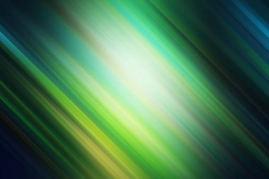 Çapraz ışık çizgileri ile dinamik soyut bir arka plan canlı yeşil ve mavi gölgeler, parlak merkezi bir ışıltı ile aydınlatılmış, doğa ve tazelik.