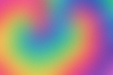 Girdap etkisi ve bulanık bir dokusu olan dinamik bir gökkuşağı gradyanı, renk ve enerji patlaması sunuyor, tasarımlara neşeli bir dokunuş eklemek için mükemmel..