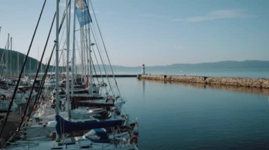 Limanda park halindeki yatlar Norveç denizi manzaralı, Trondheim.