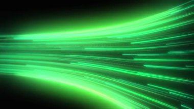 Soyut Neon Yeşil Işık Çizgisi fütüristik döngü animasyon görüntü arkaplanı