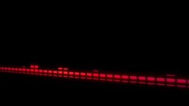 Soyut Illustration kırmızı yüksek frekanslı ses dalgası neon, radyo dalgası ve disko müziği animasyon arkaplanı.