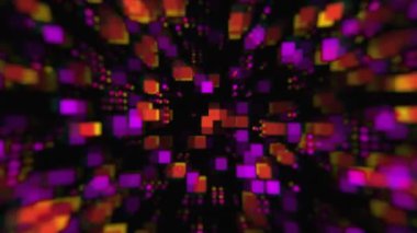 Hi-Tech Soyut Renkli Dijital Veri Görselleştirme Fütürist Teknoloji Hareketi arkaplanı