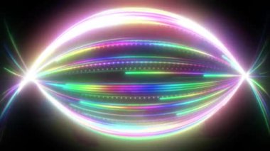 Soyut Neon Işık Çizgisi fütüristik döngü animasyon görüntü arkaplanı