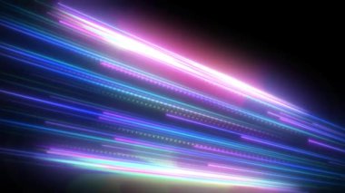 Soyut Neon Işık Çizgisi fütüristik döngü animasyon görüntü arkaplanı