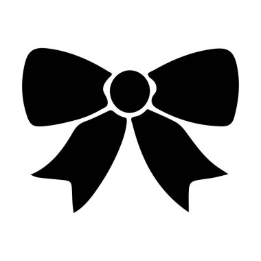 Solid Black Bow ve Ribbon SIlhouette Vektör Simgesi, hediye, saç, illüstrasyon, izole edilmiş, retro, set, aksesuar, siyah, kutlama, dekorasyon, tasarım, moda, ikon, nesne, biçim, sembol, vektör, arkaplan, ekleme, kabartma, papyon