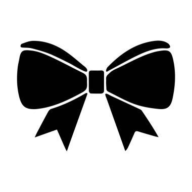 Solid Black Bow ve Ribbon SIlhouette Vektör Simgesi, hediye, saç, illüstrasyon, izole edilmiş, retro, set, aksesuar, siyah, kutlama, dekorasyon, tasarım, moda, ikon, nesne, biçim, sembol, vektör, arkaplan, ekleme, kabartma, papyon