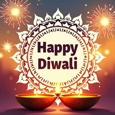 Best Wishes and Traditions With Happy Diwali clipart