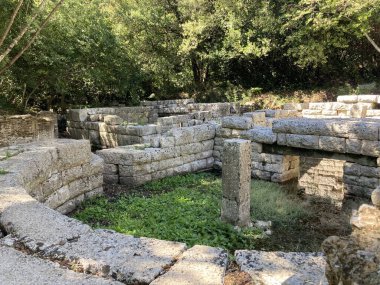 Arnavutluk: 8 Ekim 2022: Butrint manzarası. Arnavutluk 'taki harabe Roma kenti