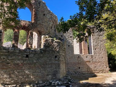 Arnavutluk: 8 Ekim 2022: Butrint manzarası. Arnavutluk 'taki harabe Roma kenti