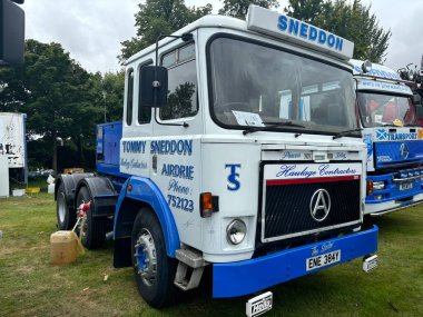 Custom truck on display at Truckfest Edinburgh 2024. Airbrush artwork custom details. Show vehicle clipart