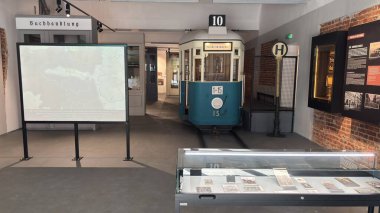 Radogoszcz Şehitlik Şube Müzesi 'nin içinde. Fabrika ve İkinci Dünya Savaşı işkence hapishanesi, Polonya. 2. Dünya Savaşı tarihi konumu