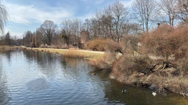 Lodz, Polonya 'da Helenw Park' ı. Bu Polonya kasabasında mimarlık, binalar ve dükkanlar