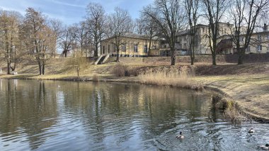 Lodz, Polonya 'da Helenw Park' ı. Bu Polonya kasabasında mimarlık, binalar ve dükkanlar