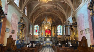 Krakw. Gotik kilise katedrali Dini görüşü