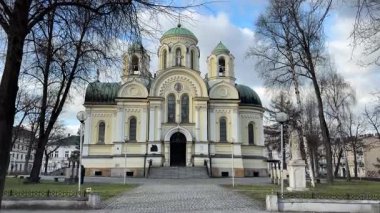 Polonya 'nın Çek Cumhuriyeti' nin şehir manzarası. Jasna Gora Dini Hac Konumu. Polonya sokak binaları ünlü bir yer