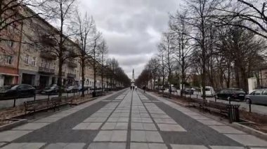 Polonya 'nın Çek Cumhuriyeti' nin şehir manzarası. Jasna Gora Dini Hac Konumu. Polonya sokak binaları ünlü bir yer