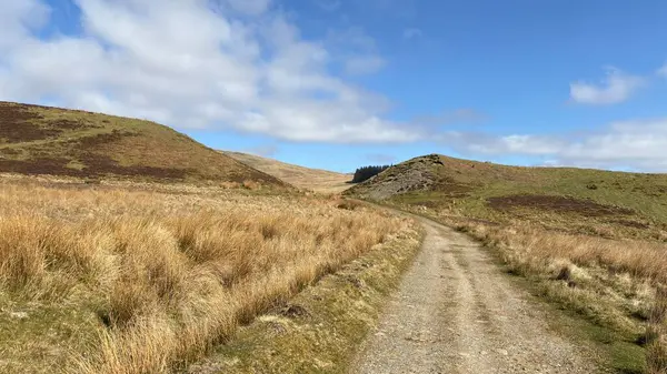 Perthshire 'ın İskoç Highlands' ı açık tepeler manzara dağları güzel İskoçya açıklarında yürüyor parlak yaz mevsimleri Munro
