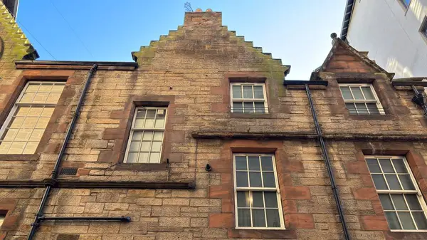 Edinburgh şehir manzaralı eski kasaba binaları ünlü turistik mekan olan İskoçya 'nın başkenti. İskoç turistik yerleri