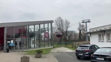 Wrocaw. Polonya 'nın Wroclaw şehrinin şehir manzarası. Polonya, ünlü sokak binaları yerleştirdi