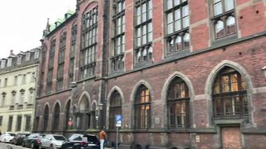 Wrocaw. Polonya 'nın Wroclaw şehrinin şehir manzarası. Polonya, ünlü sokak binaları yerleştirdi