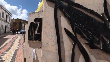 Lagos 'taki güzel eski kasaba sokakları. Algarve kıyısındaki Portekiz şehri.