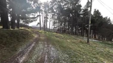 İskoçya 'daki Edinburgh yakınlarındaki Pentland Hills' te İskoç Hillwalking. Dışarıda yürüyüş, dağ tepesinde kovalamaca, dışarıda yamaçta tırmanma.