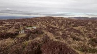 İskoçya 'daki Edinburgh yakınlarındaki Pentland Hills' te İskoç Hillwalking. Dışarıda yürüyüş, dağ tepesinde kovalamaca, dışarıda yamaçta tırmanma.