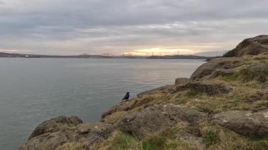 Downing Point Bataryası. Birinci Dünya Savaşı 'ndan kalma terk edilmiş kıyı savunmaları. Donanma silah mevzisi İskoçya 'nın Edinburgh Nehri kıyısındaki savunma mevzilerini tahrip etti.