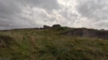 Boddin Point kireç ocakları sahildeki terk edilmiş İskoç binası. Yıkılmış antik konut