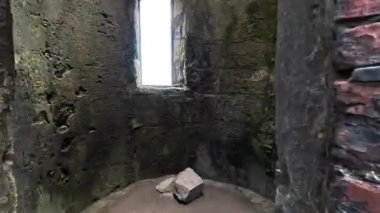 Slains Kalesi, İskoç Drakula Kalesi perili taş yapı terk edilmiş eski İskoç tahkimatları askeri harabe. 