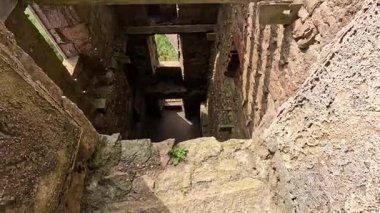 Slains Kalesi, İskoç Drakula Kalesi perili taş yapı terk edilmiş eski İskoç tahkimatları askeri harabe.