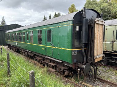 Keith ve Dufftown 'ın İskoçya' daki miras demiryolu. Eski trenler, manzaralı raylar ve kırsal cazibe seyahat, tarih ve ulaşım temaları için idealdir