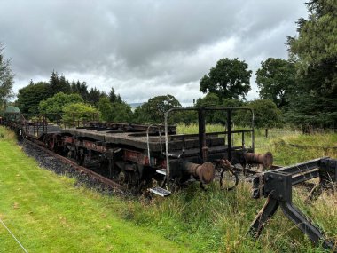 Keith ve Dufftown 'ın İskoçya' daki miras demiryolu. Eski trenler, manzaralı raylar ve kırsal cazibe seyahat, tarih ve ulaşım temaları için idealdir