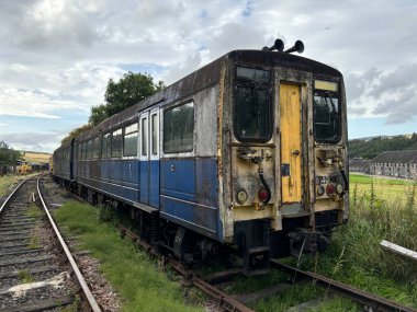 Keith ve Dufftown 'ın İskoçya' daki miras demiryolu. Eski trenler, manzaralı raylar ve kırsal cazibe seyahat, tarih ve ulaşım temaları için idealdir