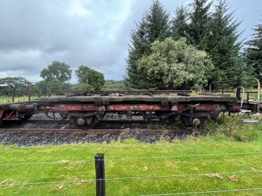 Keith ve Dufftown 'ın İskoçya' daki miras demiryolu. Eski trenler, manzaralı raylar ve kırsal cazibe seyahat, tarih ve ulaşım temaları için idealdir