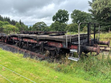 Keith ve Dufftown 'ın İskoçya' daki miras demiryolu. Eski trenler, manzaralı raylar ve kırsal cazibe seyahat, tarih ve ulaşım temaları için idealdir