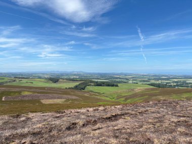 Yuvarlanan tepeler Lammer Kanunu yakınlarındaki Lammermuirler boyunca uzanır, Doğu Lothianheather 'ın kapladığı bozkırlar ve geniş bir gökyüzünün altında otlayan arazi, huzurlu kırsal manzaralar sunar..