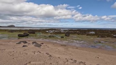 Seacliff ve Ravensheugh Kumları 'ndaki kumlu plajlı Car Rocks ve Sccoughall Kayalıkları' ndaki engebeli kıyı şeridi, İskoçya 'nın vahşi kıyılarının dramatik uçurumları ve sakin kıyılarını gözler önüne seriyor.