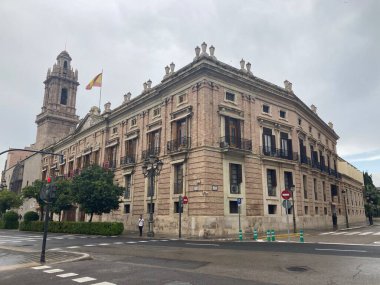 Şehir merkezi mimarisi Valencia, İspanya - modern modern modern gotik sanat modern kültür.